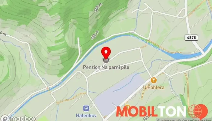 mapa Penzion na parni pile Restaurace, Penzion v Halenkov