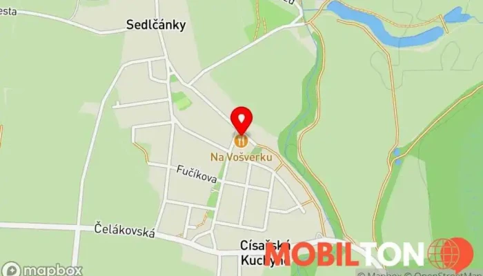 mapa Penzion Na Vošverku Penzion v Sedlčánky