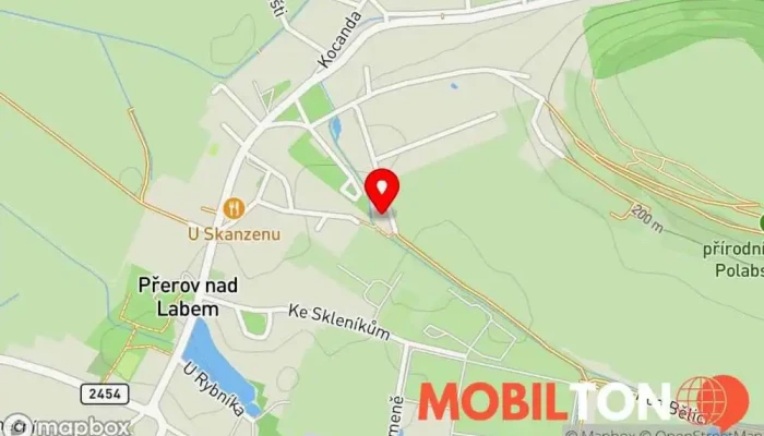 mapa Penzion Polabí Dům pro hosty v Přerov nad Labem