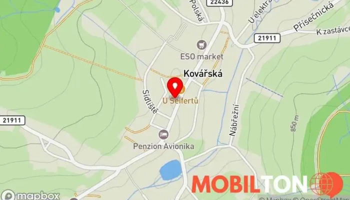 mapa Penzion Restaurant Marzebila Penzion v Dukelská 57