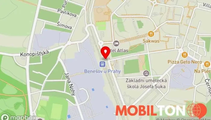 mapa Perón Restaurant Bistro, Restaurace v Nádražní 300