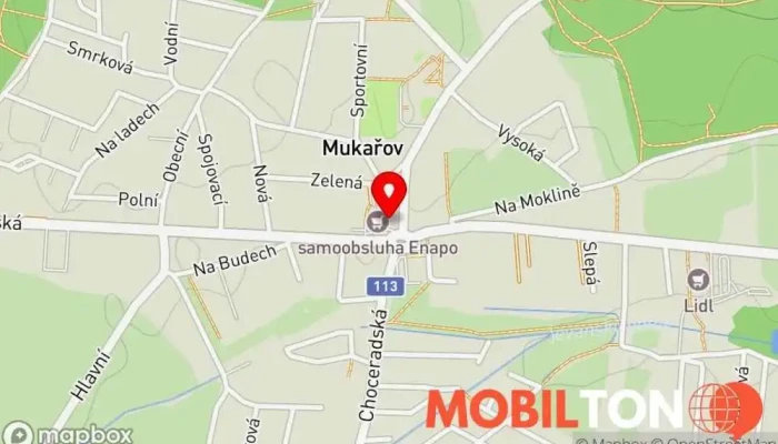 mapa Phở Mukarov Restaurace v Pražská 18