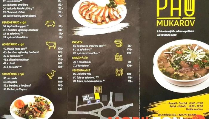 Pho Mukarov Menu - Pražská 18