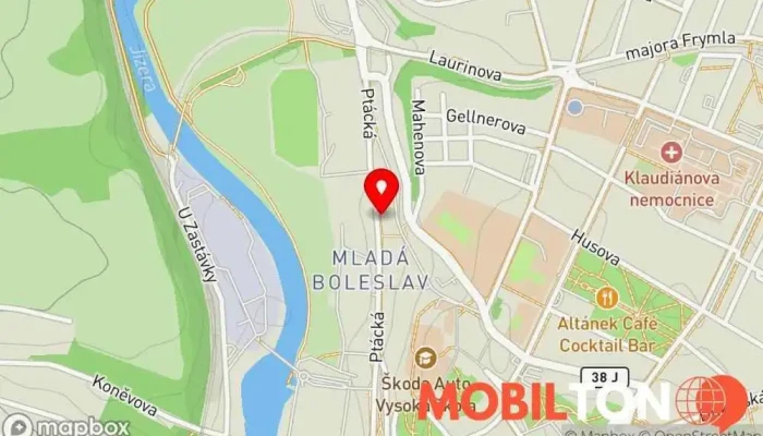 mapa Phơ Viet Vietnamská restaurace v Mladá Boleslav IV