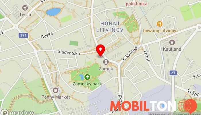 mapa Phở Việt Vietnamská restaurace v Horní Litvínov