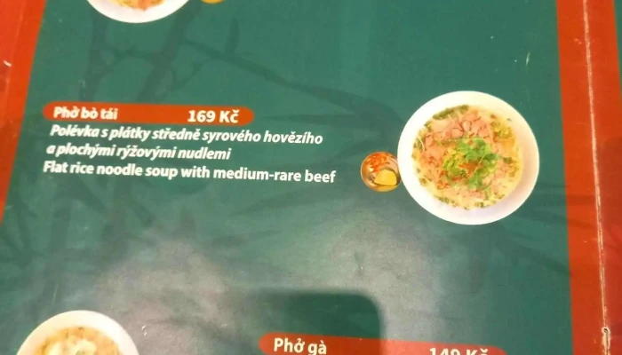 Pho Vietnam Menu - Havlíčkova 2177