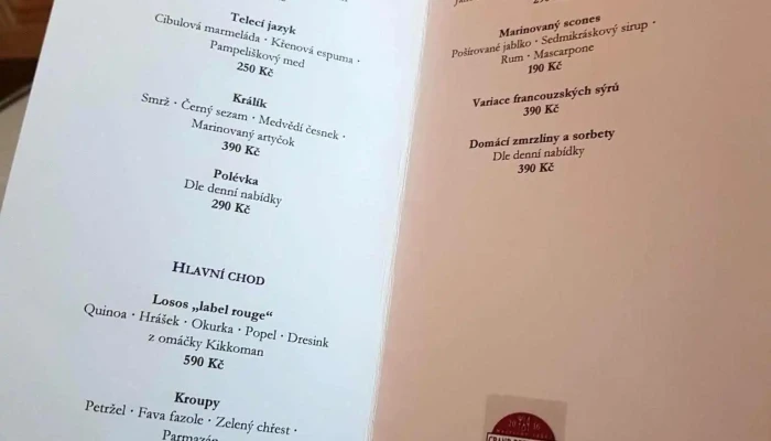 Piano Nobile -  Menu - Mcely
