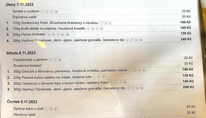 Pilsner Urquell Original Restaurant -  Menu - Vavrečkova 7074 Budova 13, Areál Svit