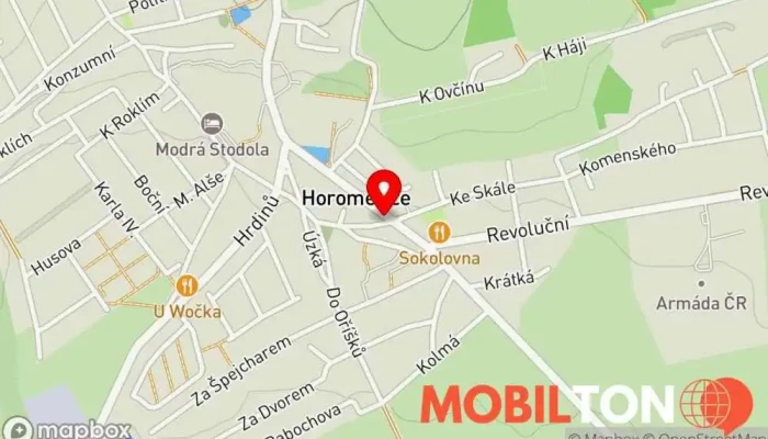mapa Pinsa Romana Rychlé občerstvení, Rozvoz jídla v Velvarská 676