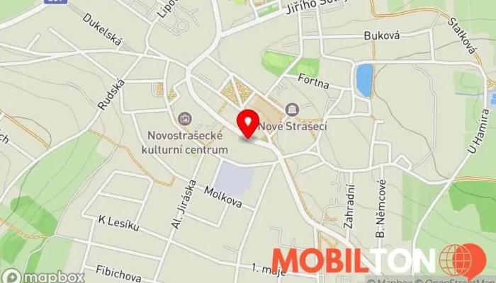 mapa Pivárium U Strašáka Pivní výčep, Obchod s potravinami v Palackého 31