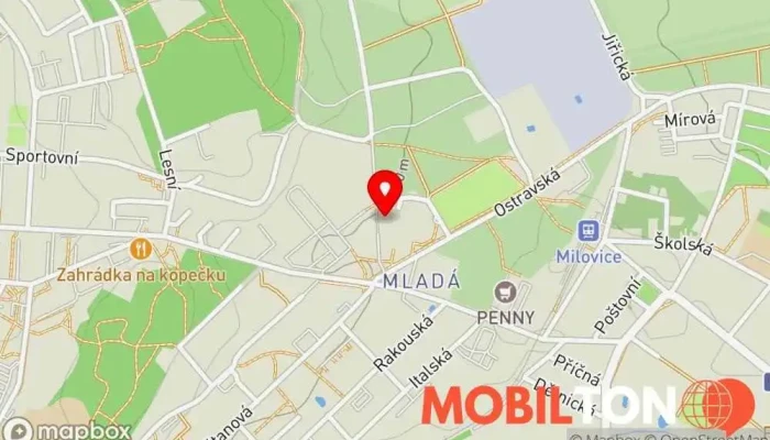 mapa Pivnice Restaurace v Mladá