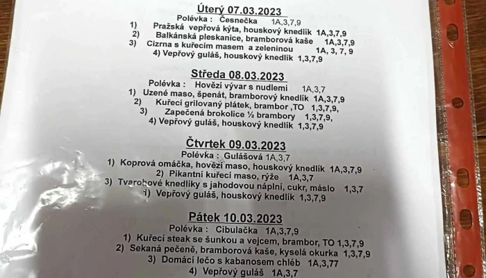 Pivnice Barborka -  Menu - Kolín Ii