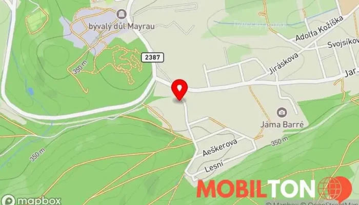 mapa Pivnice Beraník Restaurace v Vinařice