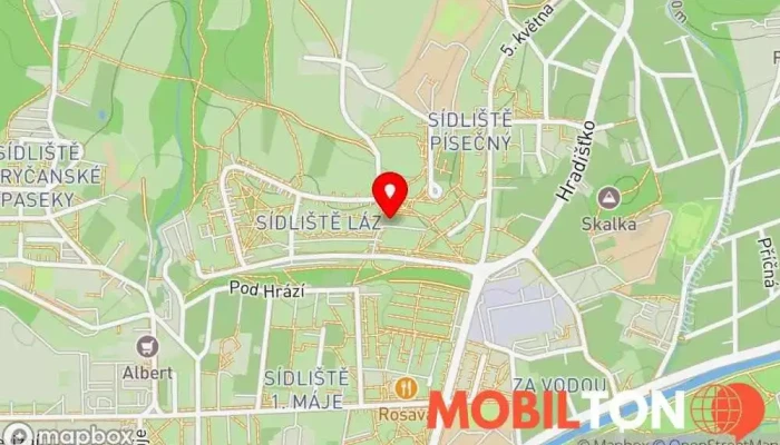 mapa Pivnice LAZY Pivní výčep v Kulturní 1790