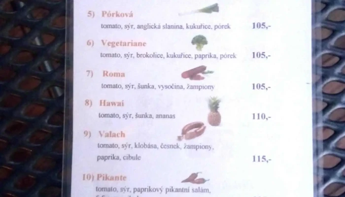 Pivnice Lazy -  Menu - Kulturní 1790