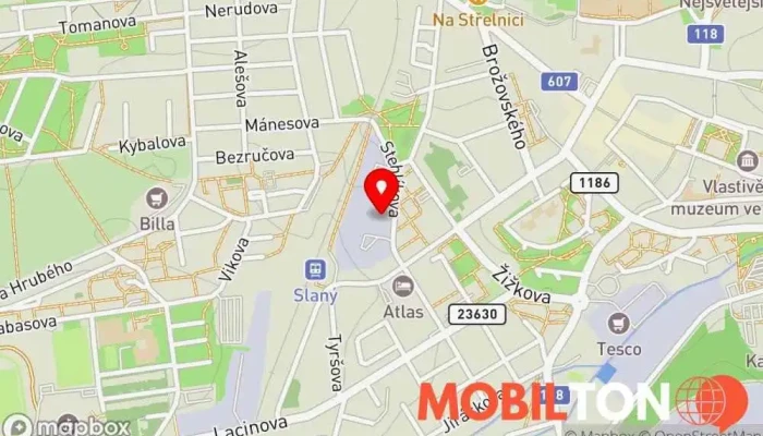 mapa Pivnice Mlýkárna Pivní výčep v Stehlíkova 1245