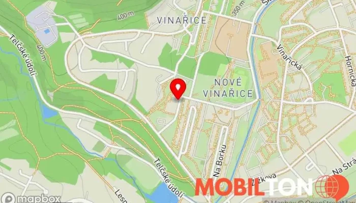 mapa Pivnice Na Kopečku Restaurace v Mládežnická 1643