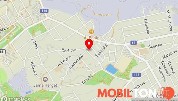 mapa Pivnice na Štěpánce Restaurace v Kročehlavy