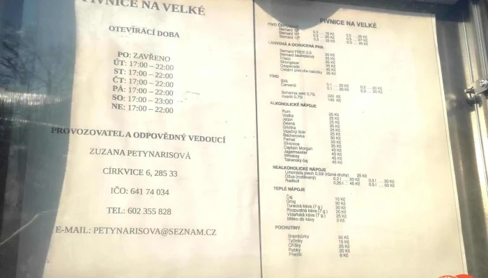 Pivnice Na Velke Menu - Czech Republic
