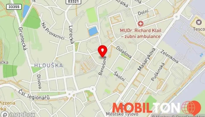 mapa Pivnice U Kalicha Bar a gril, Prodej piv v Benešova 95