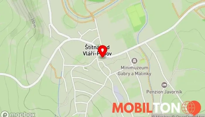 mapa Pivnice U Pinďáků Restaurace v Štítná nad Vláří-Popov-Štítná nad Vláří