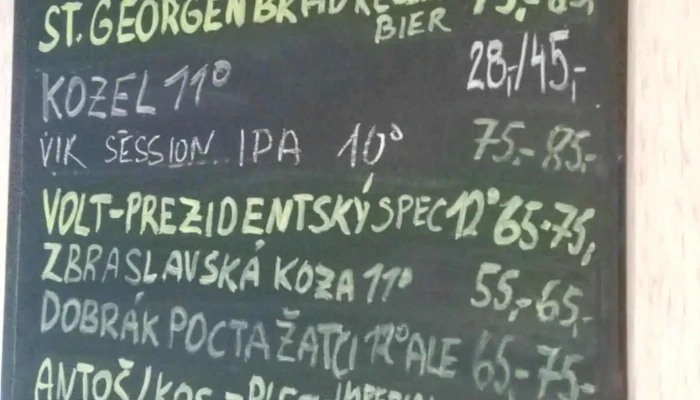 Pivnice U Simecku Menu - Vestec-jesenice U Prahy