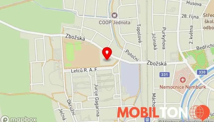 mapa Pivnice Za Větrem Restaurace v Letců R. A. F.