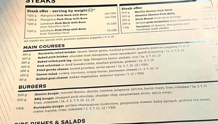 Pivo Karlin Menu - Karlín