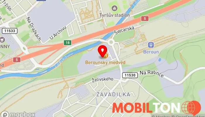 mapa Pivovar Berounský medvěd Pivovar, Místo konání akce, Restaurace v U Cukrovaru 135