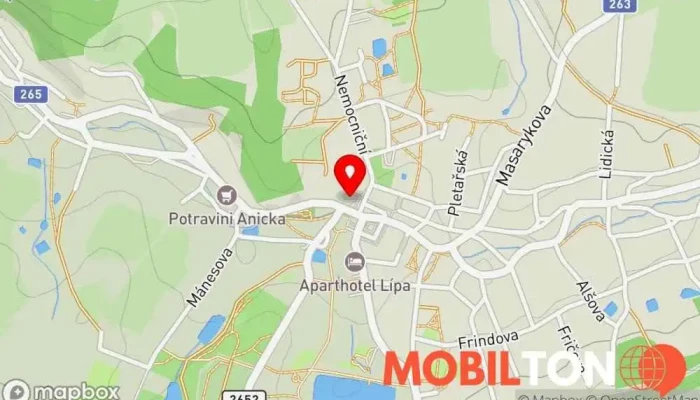 mapa Pivovar Falkenštejn Restaurace, Penzion, Pivovar, Pivovarská restaurace v Křinické nám. 7/12