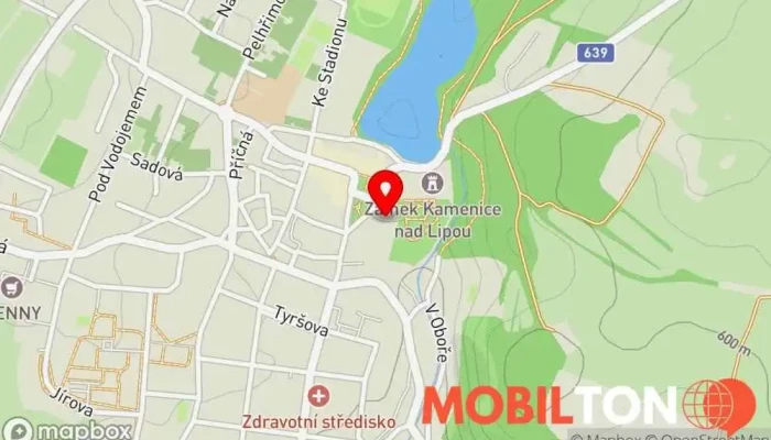 mapa Pivovar KAMENICE Pivovar, Pivovarská restaurace v nám. Čsl. armády 2