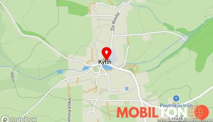 mapa Pivovar Kytín Restaurace v Kytín