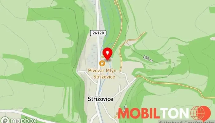 mapa Pivovar Mlýn Pivovarská restaurace, Penzion, Pivní zahrádka, Pivní výčep, Pivovar, Hospoda, Apartmán v Snědovice-Štětí