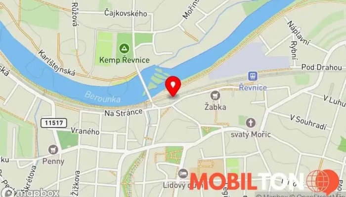 mapa Pivovar Řevnice Pivovarská restaurace, Pivovar v Pod Lipami 71