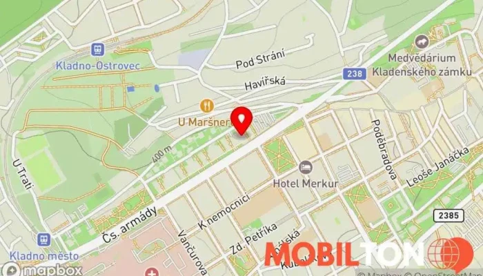 mapa Pivovar Starokladno Pivovarská restaurace v Československé armády 3230
