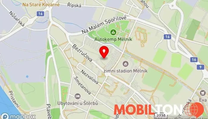 mapa PIZZA ALLA MAMA - Mělník Pizza do ruky v Klášterní 3630