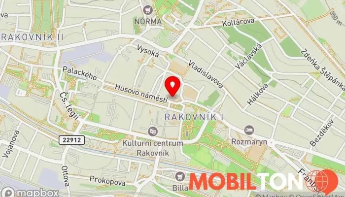 mapa Pizza House Rakovník Restaurace v Rakovník I