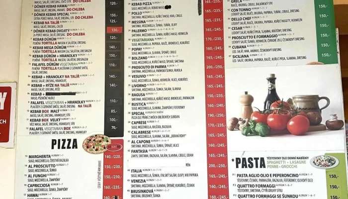Pizza Italia -  Menu - Kročehlavy