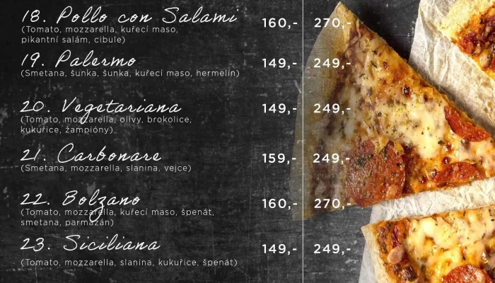 Pizza Italia Pribram Menu - Zdaboř