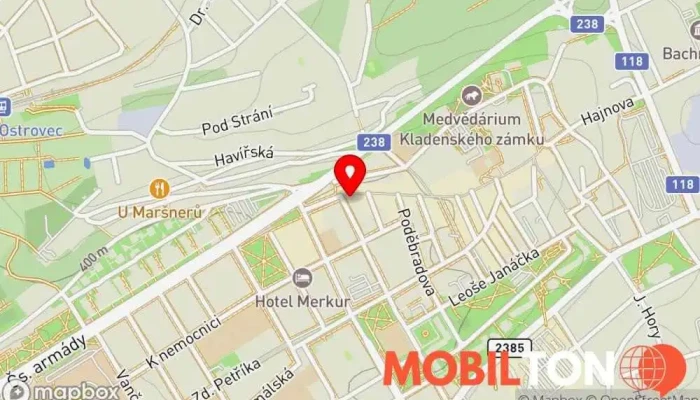 mapa PIZZA MP Kladno Pizzerie, Rychlé občerstvení v Tyršova 1001