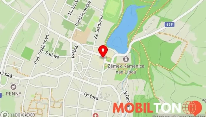 mapa Pizza Nonno Kamenice nad Lipou Pizzerie v nám. Čsl. armády 59