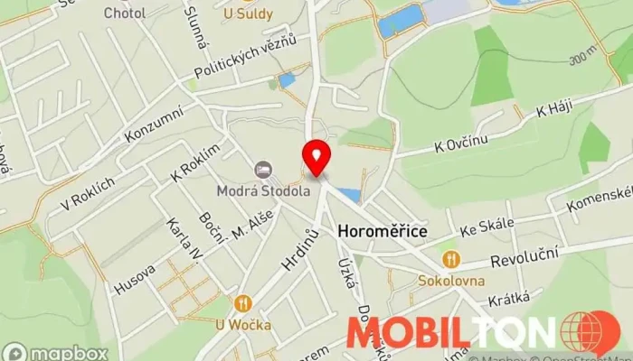 mapa PIZZA TONDA ROMANA & CONTINENT Pizzerie v Hrdinů 4