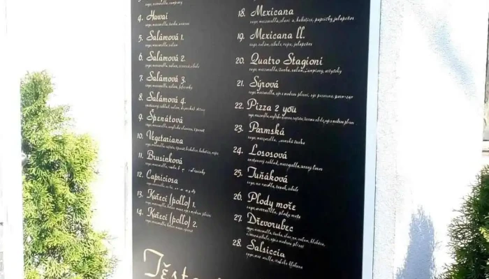 Pizza2you Menu - 275 Loučeň Česká Republika
