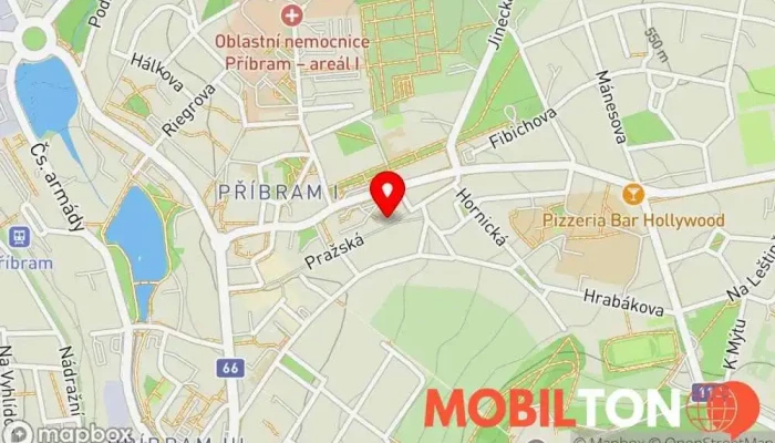 mapa Pizzeria Dante Pizzerie v Pražská 5