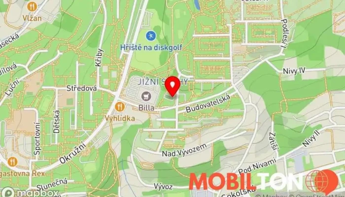 mapa Pizzeria Italiana Pizzerie v Středová 4999