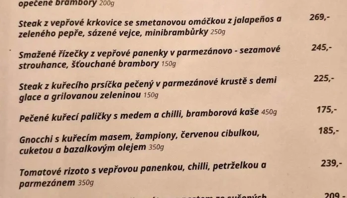 Pizzeria Ristorante Atollo Menu - Mariánská 285