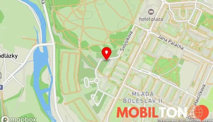 mapa Pizzeria u souseda Pizzerie v Mladá Boleslav II