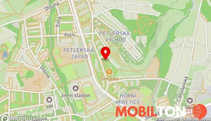 mapa Pizzeria Una Pizzerie v Miřetice u Klášterce nad Ohří