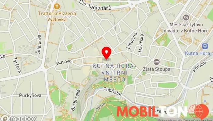 mapa Pizzeria Vita Pizzerie v Vnitřní Město