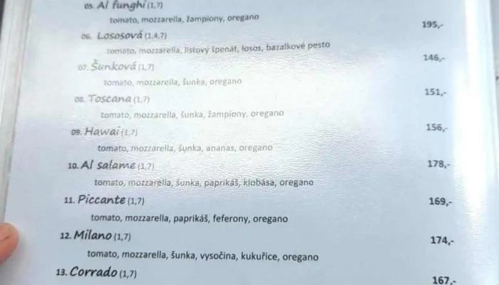 Pizzerie Bontasi -  Menu - Sokolská 440